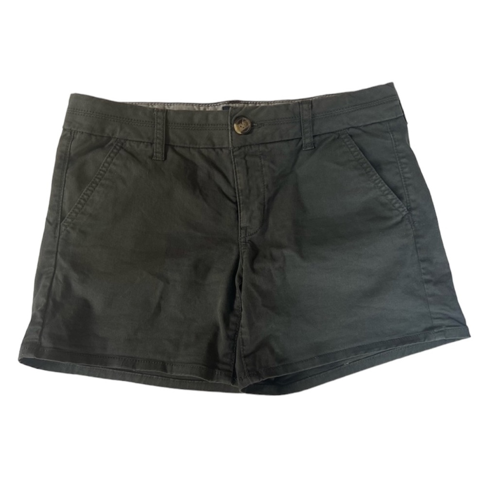 American Eagle Outfitters - Olive Green Midi Stretch Shorts - Size 6